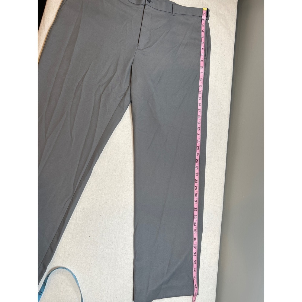 PGA Tour Mens Golf Pants Grey Flat Front Straight Leg 40x32 RT25529 Performance - Picture 2 of 9